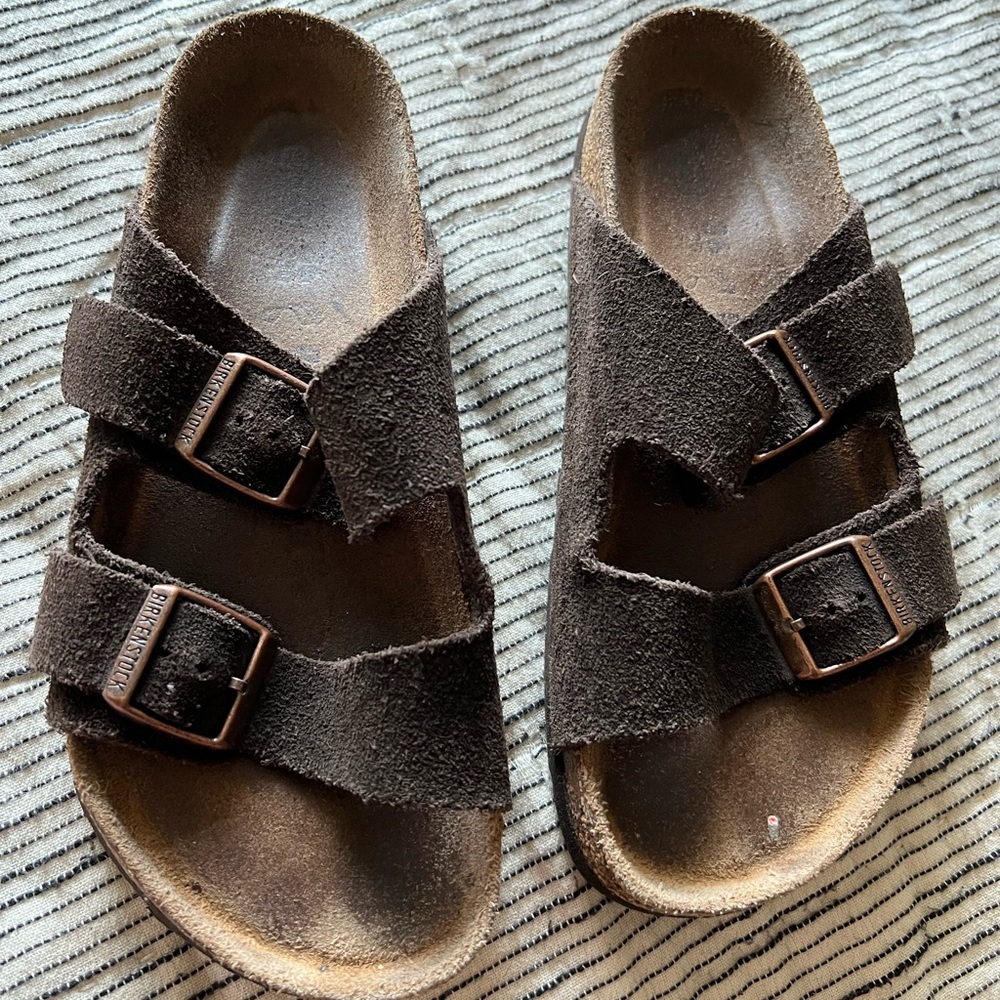 Brown soft Birkenstocks